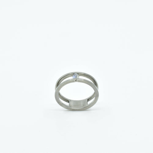 Bague titane orné d'une perle | EMPREINTES Paris - EMPREINTES Paris