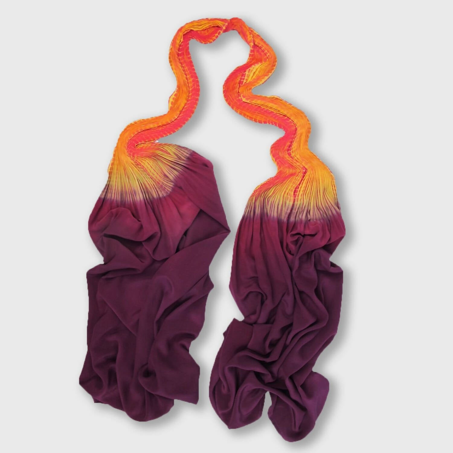 Écharpe Plissée Longue Crêpe de Soie PLICACREPE | EMPREINTES Paris