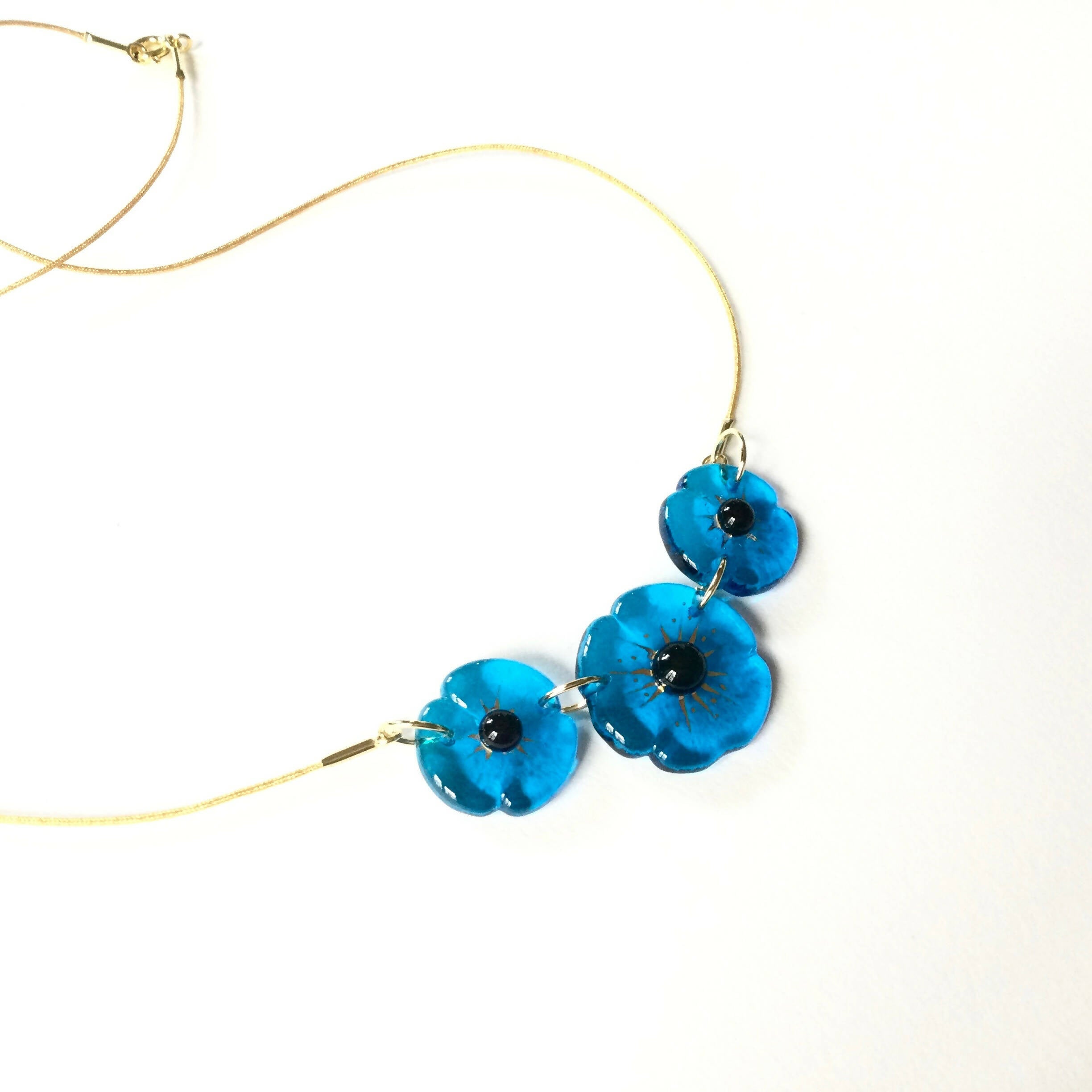 Collier trois fleurs turquoise | EMPREINTES Paris