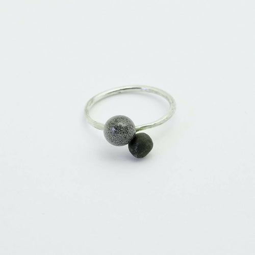 Bague porcelaine duo noir noir | EMPREINTES Paris - EMPREINTES Paris