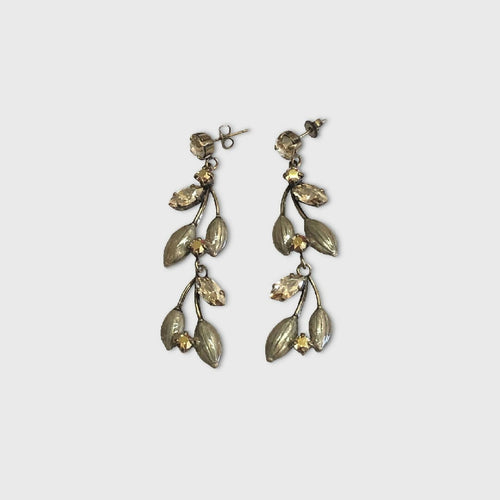 Boucles d'oreilles feuillage gold | EMPREINTES Paris - EMPREINTES Paris