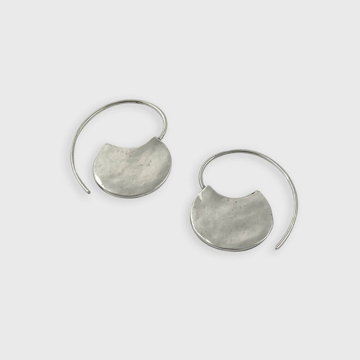 Boucles d’oreilles en étain Argenté 4 | EMPREINTES Paris