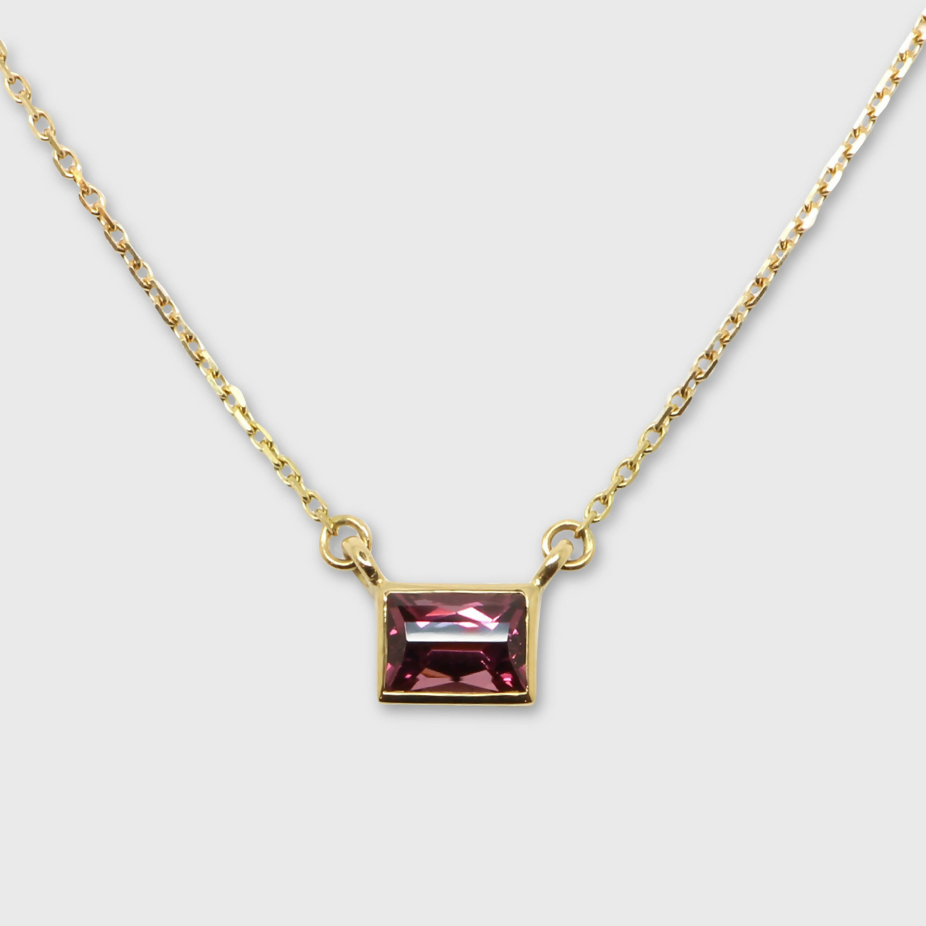 Collier rectangle grenat | EMPREINTES Paris