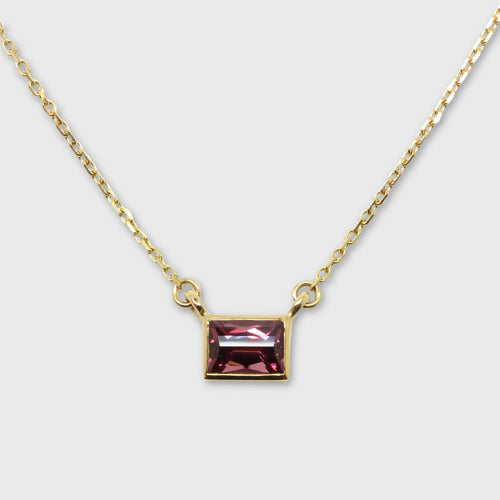 Collier rectangle grenat | EMPREINTES Paris - EMPREINTES Paris