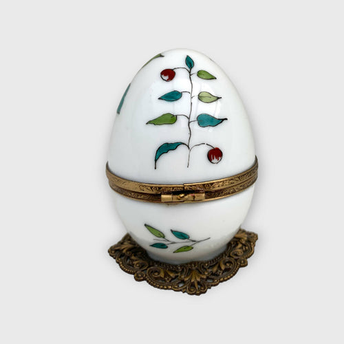 Boite à musique blanche décor oiseau | EMPREINTES Paris - EMPREINTES Paris