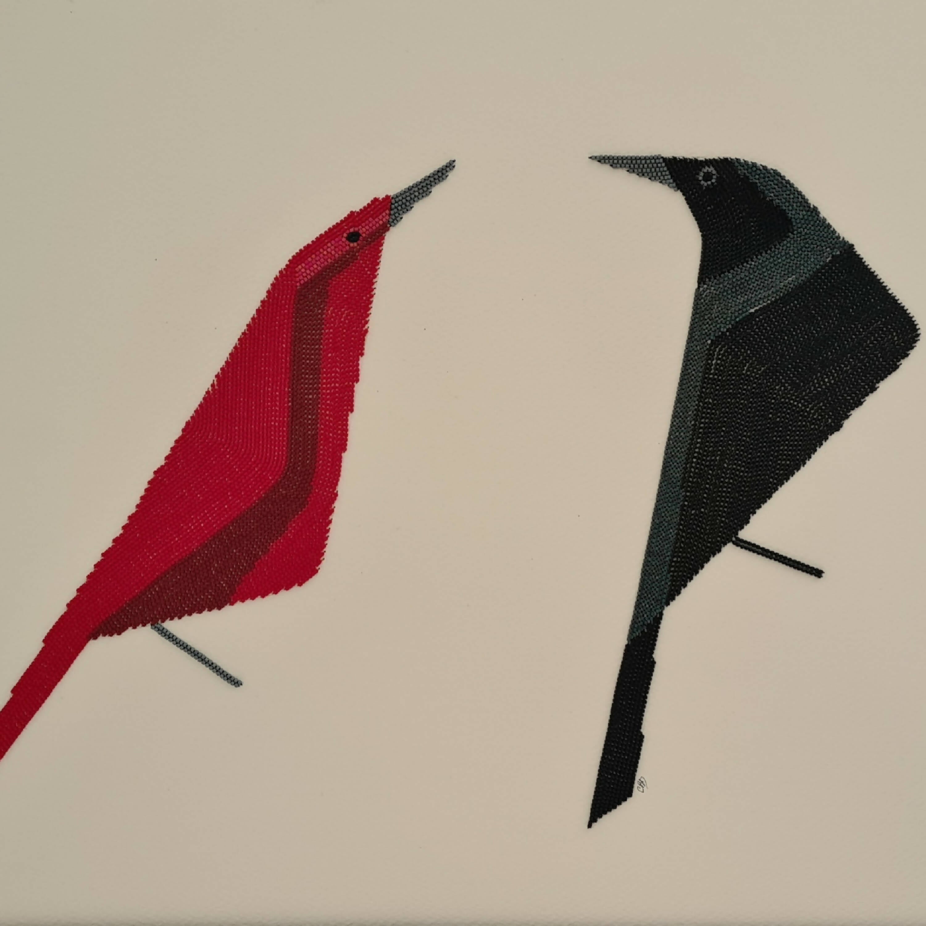 Tableau perlé Les Faux Jumeaux | EMPREINTES Paris