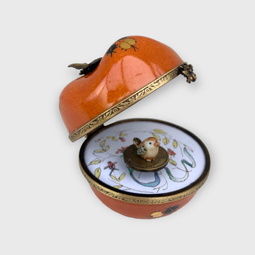 Pomme à musique orange et oiseau romantique brun | EMPREINTES Paris - EMPREINTES Paris