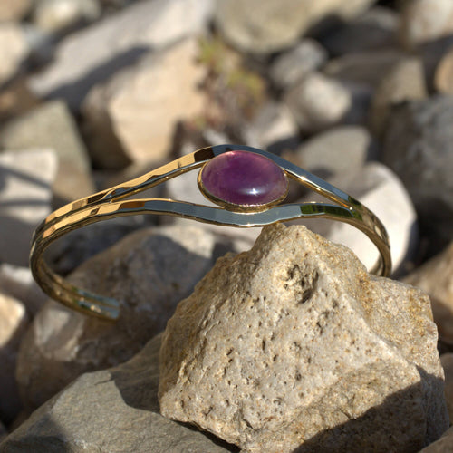 Bracelet plaqué or améthyste Classica | EMPREINTES Paris - EMPREINTES Paris