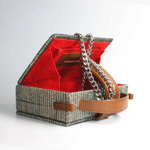 Sac boite Petit PARIS bleu argent | EMPREINTES Paris - EMPREINTES Paris