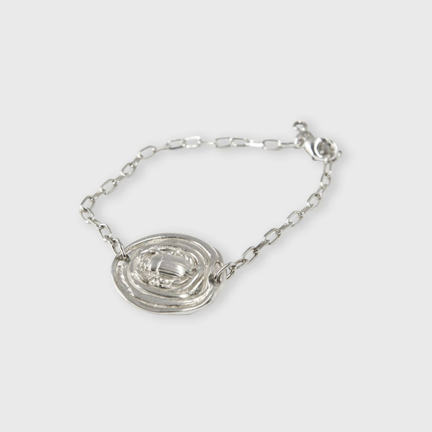 Bracelet Chaine Scarabée Soleil argent | EMPREINTES Paris
