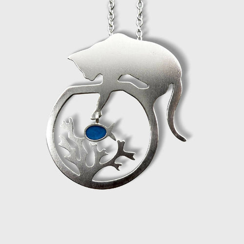 Collier chat/poisson bleu/algues | EMPREINTES Paris - EMPREINTES Paris