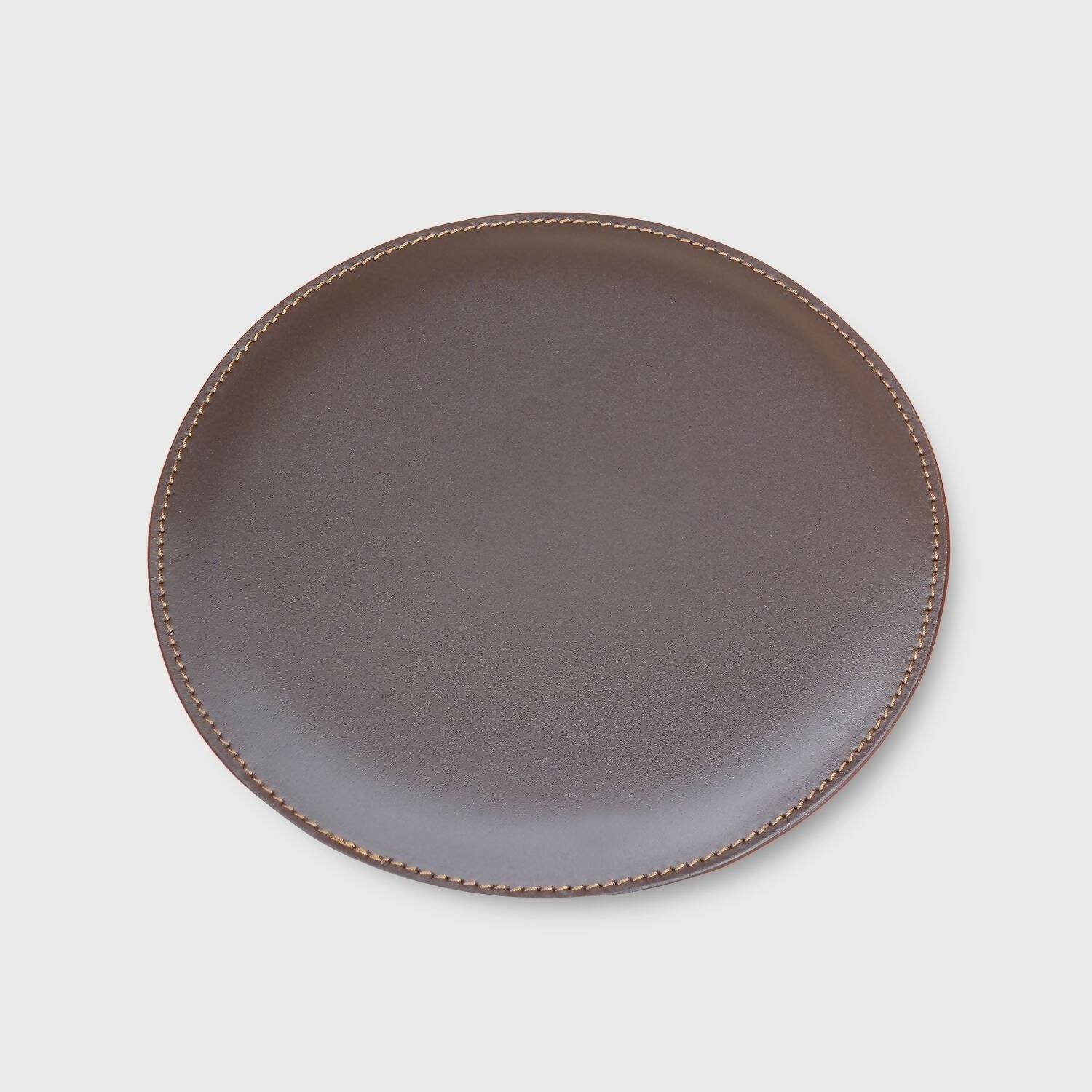 Tapis de souris Lamanon en cuir Chocolat | EMPREINTES Paris