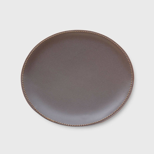 Tapis de souris Lamanon en cuir Chocolat | EMPREINTES Paris - EMPREINTES Paris