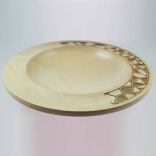 Petit plat en bois d'érable avec gravures géométriques | EMPREINTES Paris - EMPREINTES Paris
