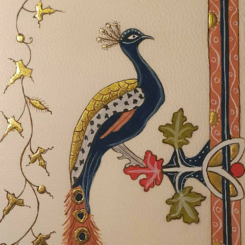 Enluminure petit paon perché | EMPREINTES Paris - EMPREINTES Paris