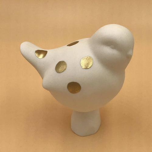 Oiseau porcelaine et Or - Motif gros pois | EMPREINTES Paris - EMPREINTES Paris