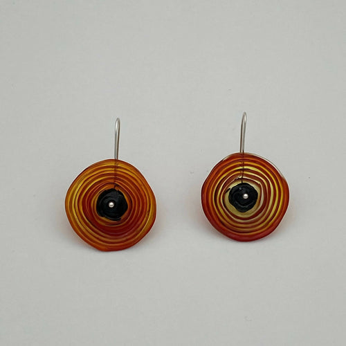 Boucles d'oreilles coquelicot disques | EMPREINTES Paris - EMPREINTES Paris