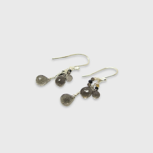 Boucles d'oreilles Briolettes de Quartz fumés | EMPREINTES Paris - EMPREINTES Paris