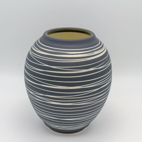 Vase porcelaine Stries croisées | EMPREINTES Paris - EMPREINTES Paris