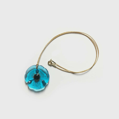 Pendentif COQUELICOT turquoise clair | EMPREINTES Paris - EMPREINTES Paris