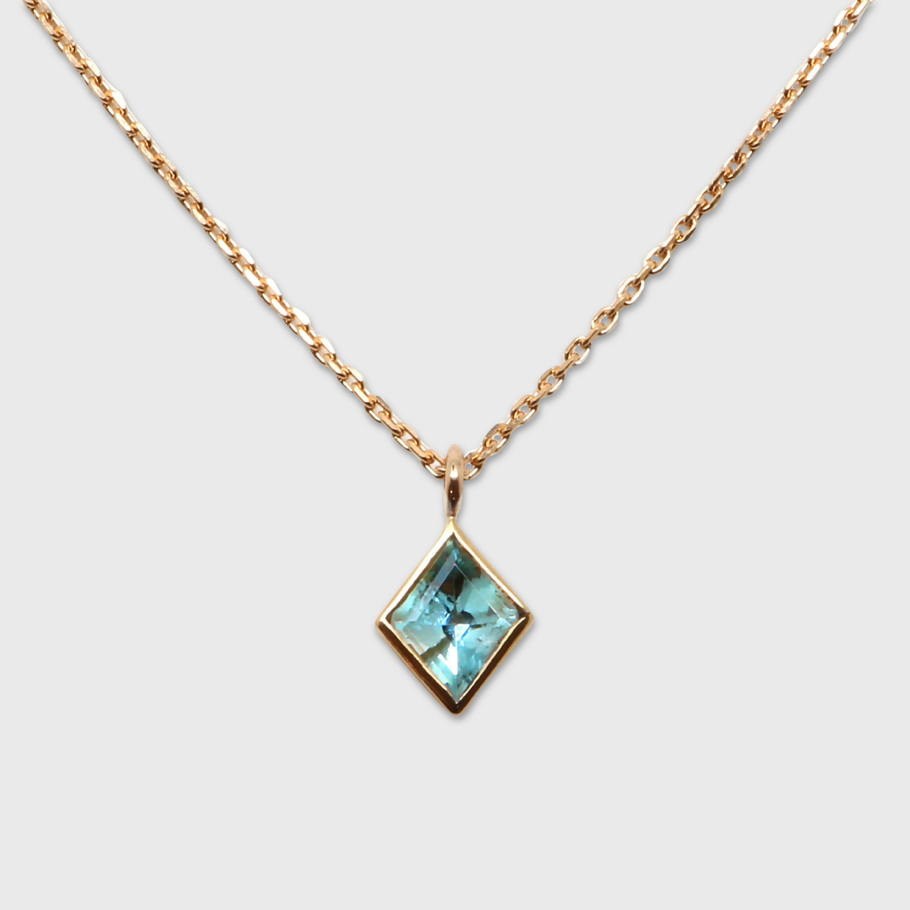 Collier losange aigue marine | EMPREINTES Paris