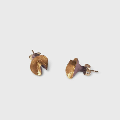 Boucles d'oreilles Synergie lilas et or | EMPREINTES Paris - EMPREINTES Paris