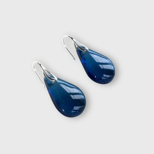 Boucles d'oreilles Gouttes Bleu Acier | EMPREINTES Paris - EMPREINTES Paris