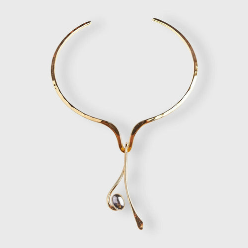 Collier Harmonia plaqué or avec hématite. | EMPREINTES Paris - EMPREINTES Paris