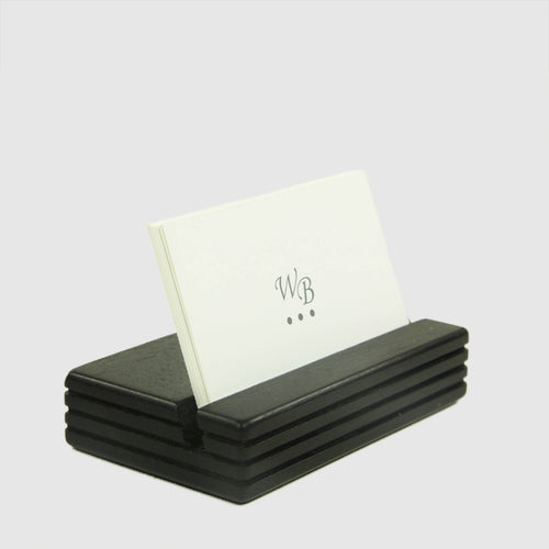 Porte carte de visite horizontal ébène massif marron | EMPREINTES Paris - EMPREINTES Paris