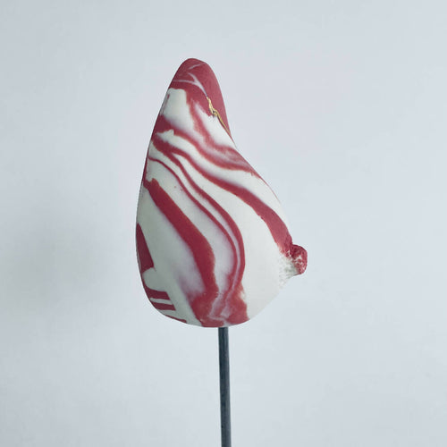 Sculpture sein porcelaine blanche et rose + liseré or | EMPREINTES Paris - EMPREINTES Paris