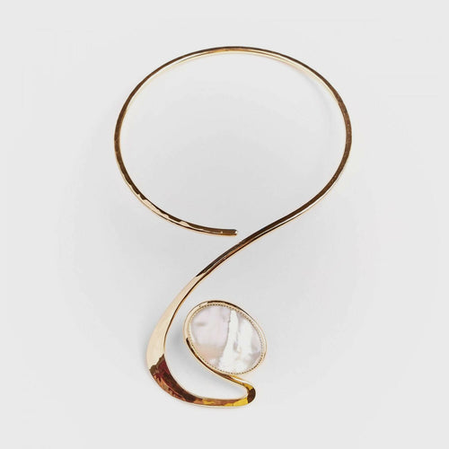 Collier PRINCESSE plaqué or avec nacre. | EMPREINTES Paris - EMPREINTES Paris