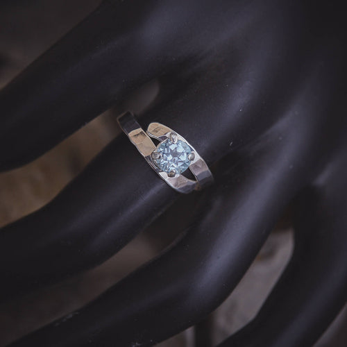 Bague EMULSIA en argent avec une Topaze Bleue | EMPREINTES Paris - EMPREINTES Paris