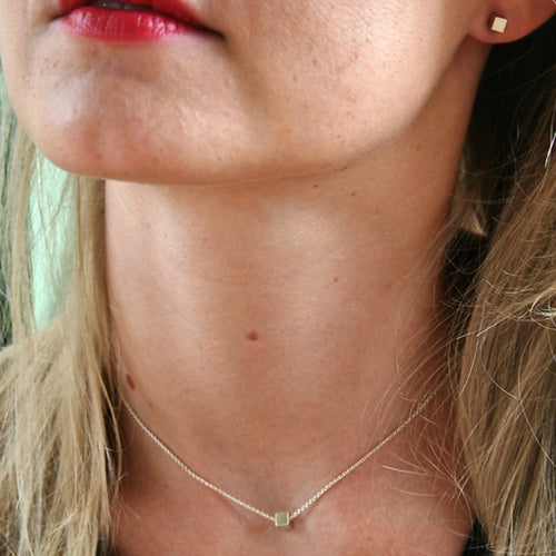 Collier cube Argent | EMPREINTES Paris - EMPREINTES Paris
