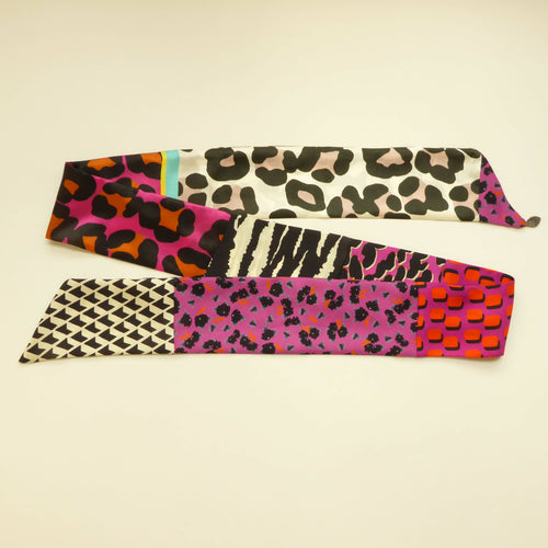 Bandeau soie pink panthère | EMPREINTES Paris - EMPREINTES Paris