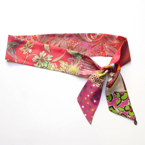 Bandeau soie spring rose | EMPREINTES Paris - EMPREINTES Paris