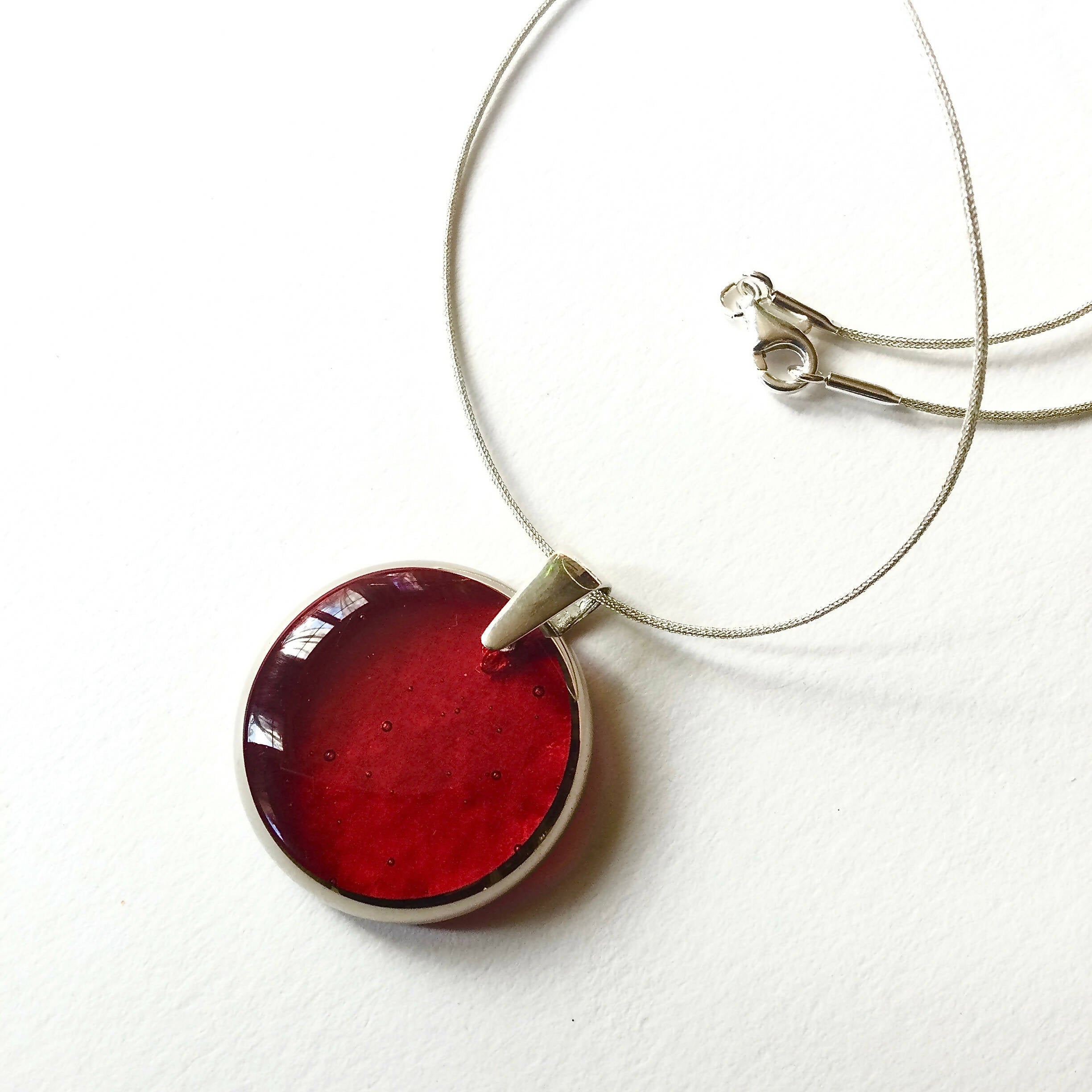 Pendentif PLEINE LUNE rouge vif | EMPREINTES Paris
