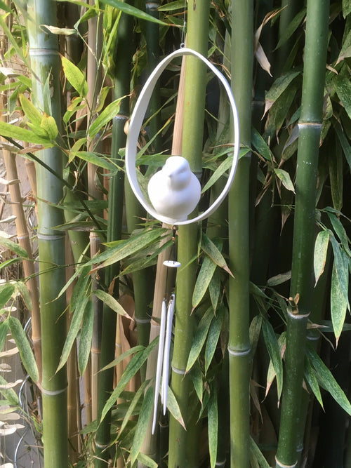 Mobile oiseau sur perchoir en porcelaine uni | EMPREINTES Paris - EMPREINTES Paris