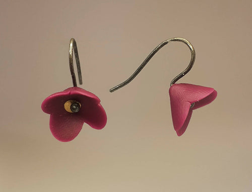 Boucles d'oreilles Camélia violettes | EMPREINTES Paris - EMPREINTES Paris