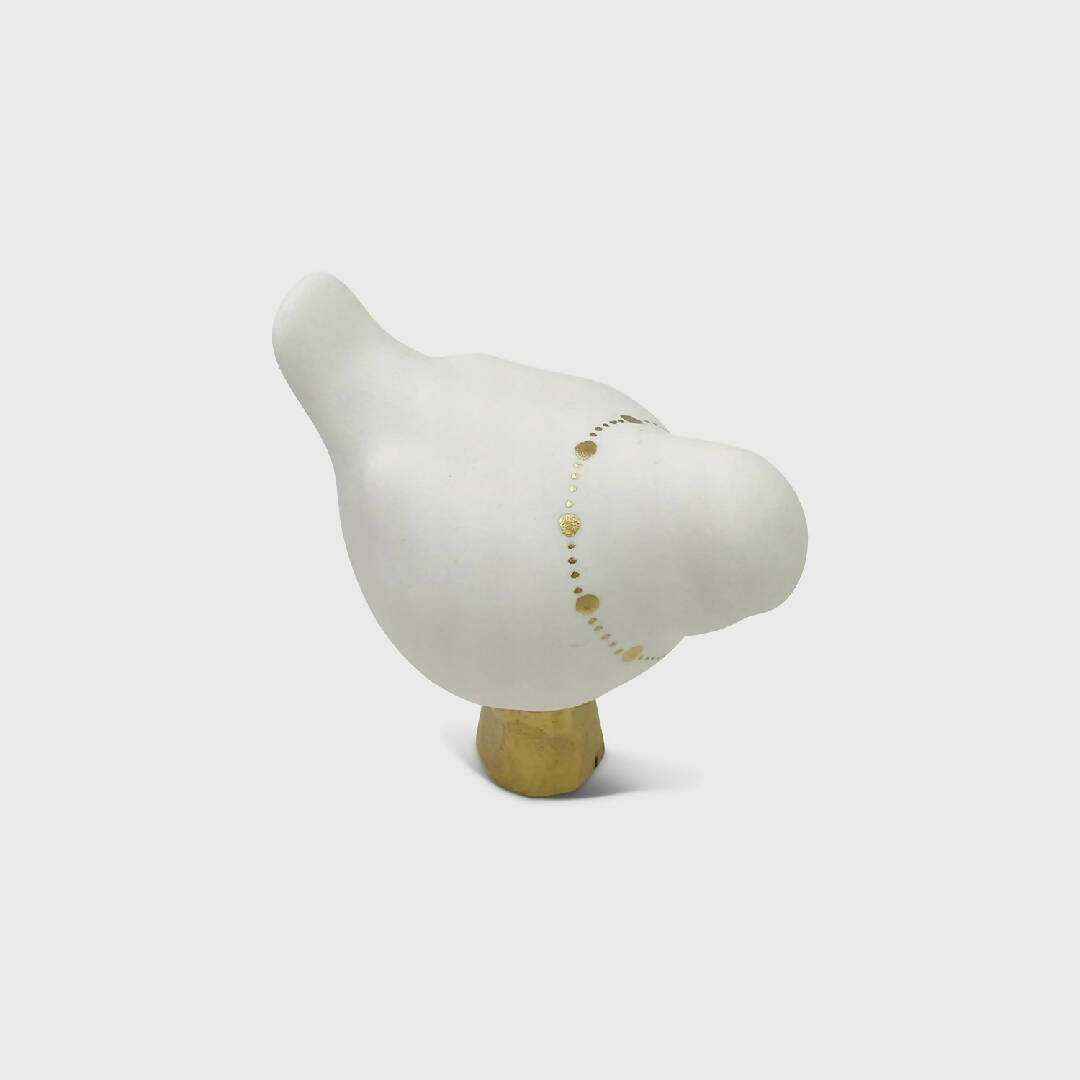Oiseau porcelaine et Or - Motif collier | EMPREINTES Paris