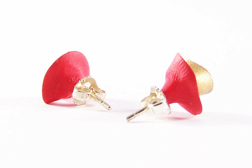 Boucles d'oreilles Synergie rouge et or | EMPREINTES Paris - EMPREINTES Paris