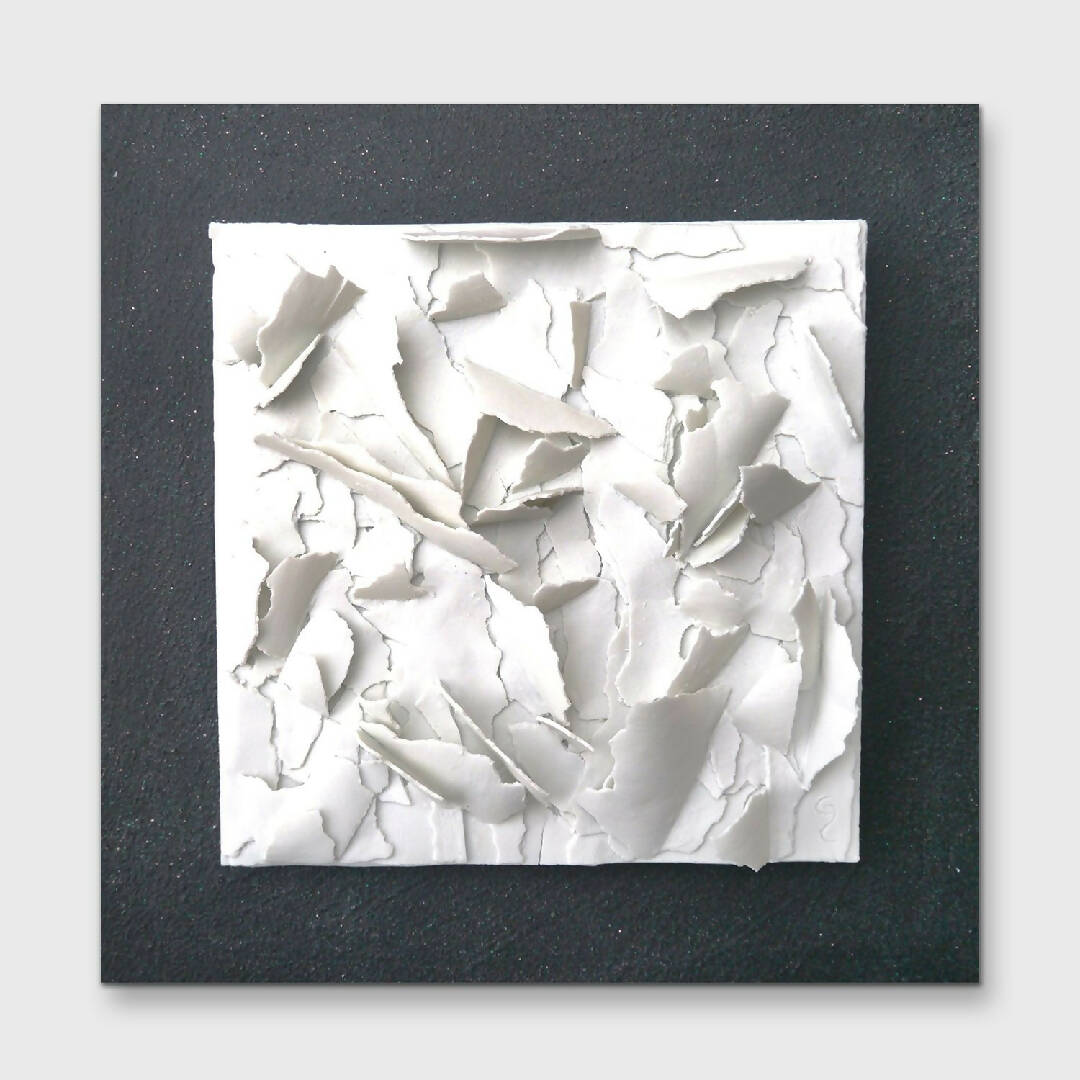 Bas relief tableau papier porcelaine collection écorce Automne | EMPREINTES Paris