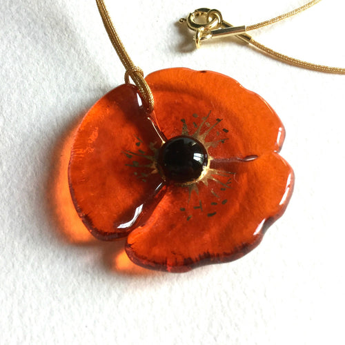 Pendentif COQUELICOT orange | EMPREINTES Paris - EMPREINTES Paris