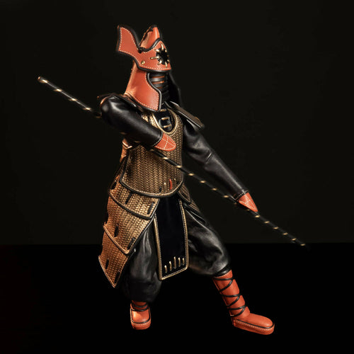 Sculpture samourai lancier noir et doré | EMPREINTES Paris - EMPREINTES Paris