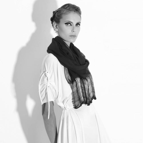 Écharpe plissée mousseline de soie Coplicot | EMPREINTES Paris - EMPREINTES Paris