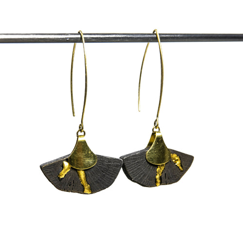 Boucles d’oreilles HIME-SASHI-DAI-KINTSUGI-GINKO 3 | EMPREINTES Paris - EMPREINTES Paris