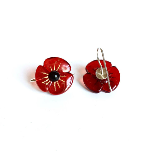 Boucles d'oreilles COQUELICOT rouge vif | EMPREINTES Paris - EMPREINTES Paris