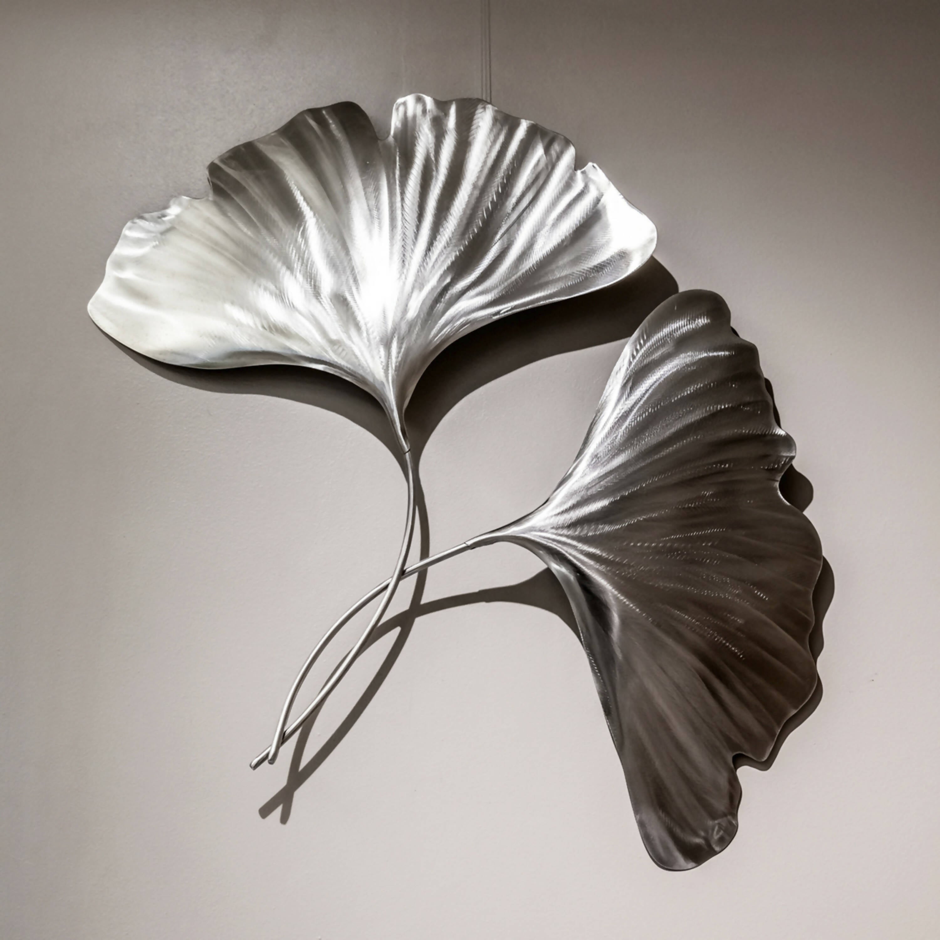 Sculpture murale FEUILLES GINKGO DUO | EMPREINTES Paris