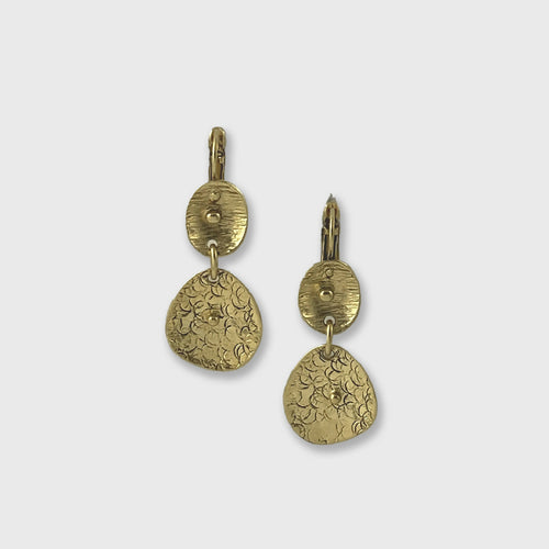 Boucles d’oreilles en étain Doré 1 | EMPREINTES Paris - EMPREINTES Paris