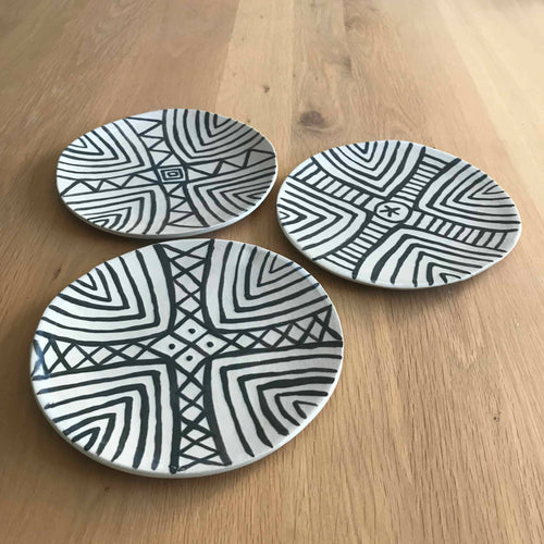 Ensemble de 3 Assiettes Ethnik Black | EMPREINTES Paris - EMPREINTES Paris