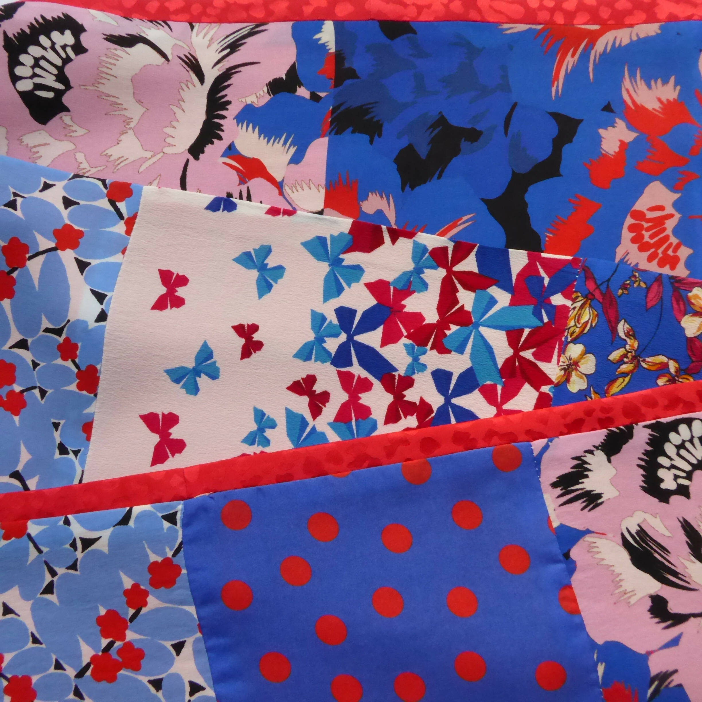 Écharpe soie pink- blue | EMPREINTES Paris